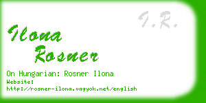 ilona rosner business card